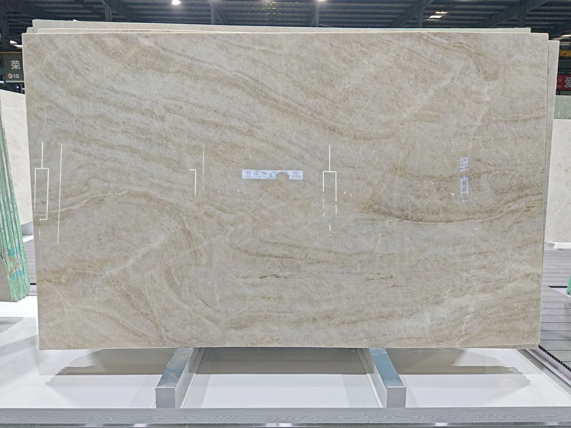 Taj Mahal Quartzite full slab photograph